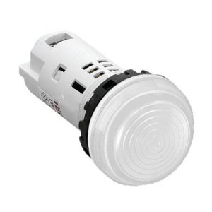 Đèn báo Idec vòm, bóng Led loại Unibody, 220V AC, Ø22, màu trắng, YW1P-2UQM3W