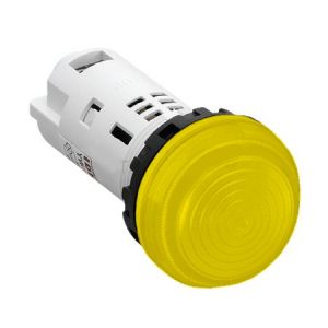 Đèn báo Idec vòm, bóng Led loại Unibody, 24V AC/DC, Ø22, màu vàng, YW1P-2UQ4Y