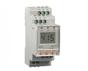 Relay bảo vệ điện áp và tần số Selec 900VPR-2-280/520V 