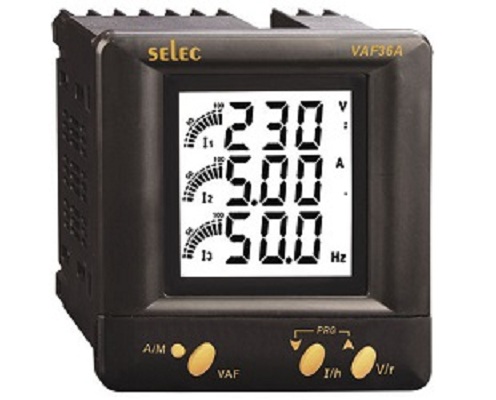 Đồng hồ đo điện áp, dòng điện, tần số Selec VAF36A