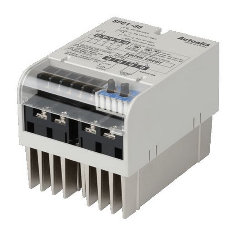 Bộ điều khiển nguồn, input: 1-5VDC, 4-20A, VR 1 KOhm, dòng tải 35A, Autonics SPC1-35